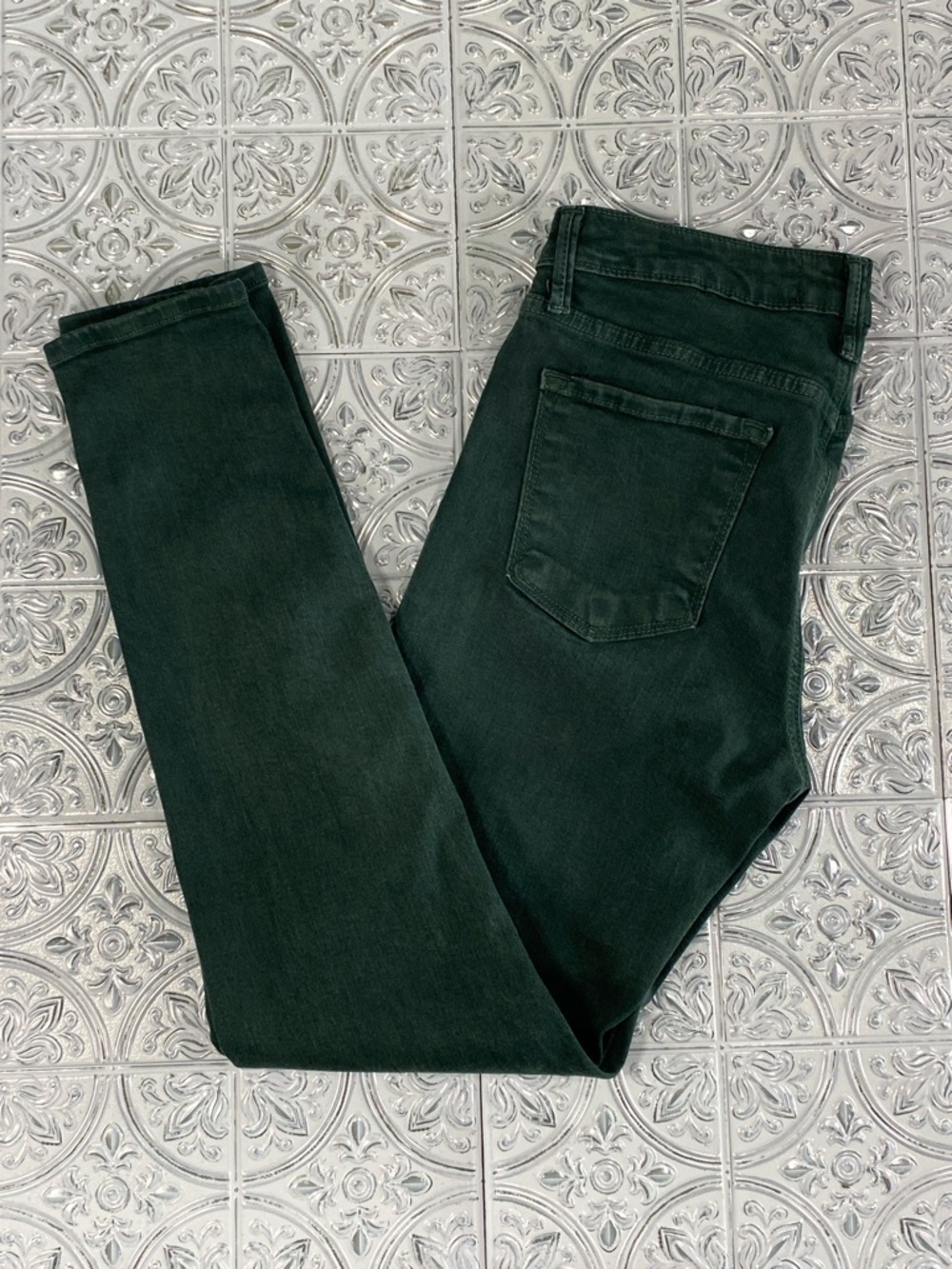Just Black Denim Dark Green Skinny Jeans 28 Soft Lyocell Blend - Picture 2 of 7